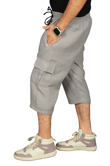 Gray - Premium Long Cargo Shorts