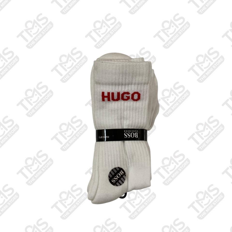 TMS Branded B-O-S-S Winter Full Socks (Pack of 3) White