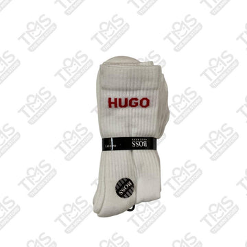TMS Branded B-O-S-S Winter Full Socks (Pack of 3) White