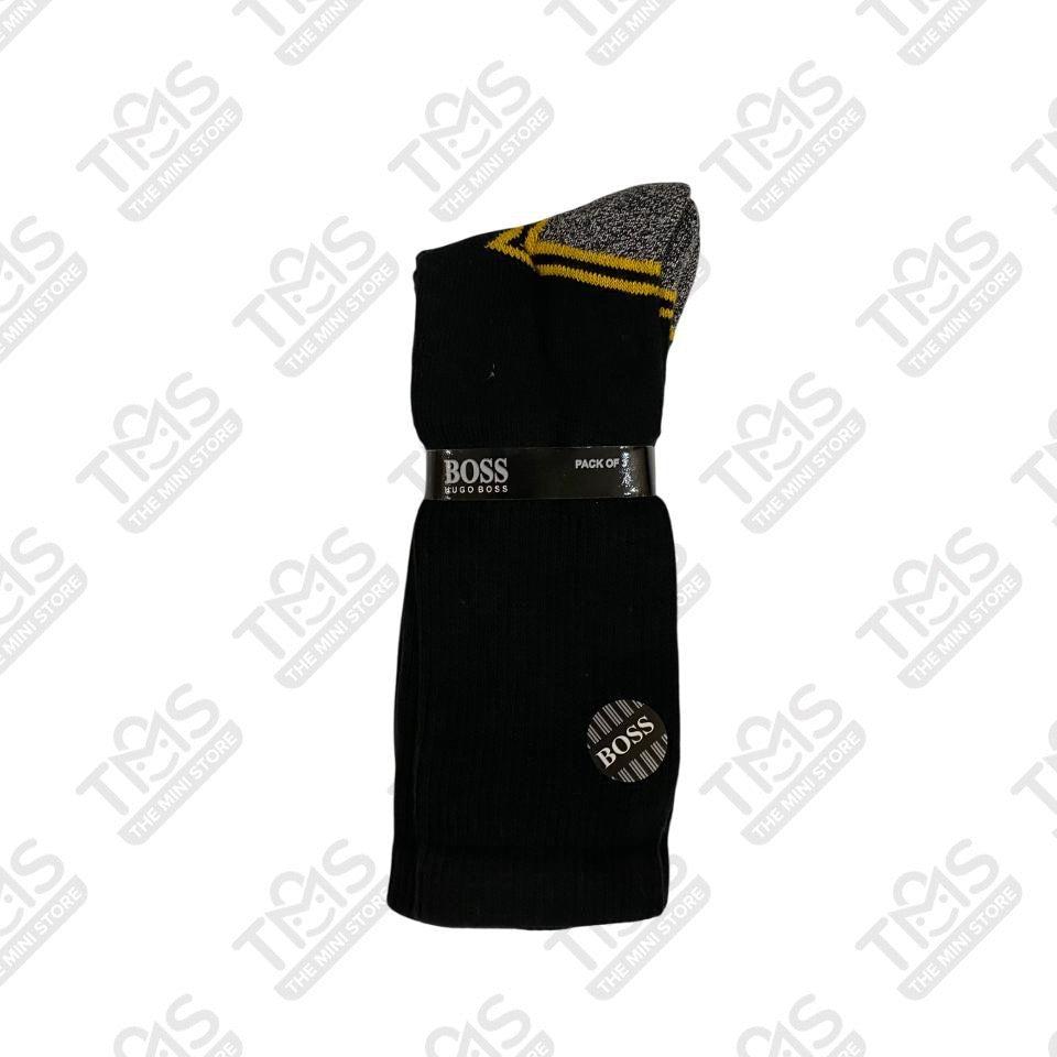 TMS Branded B-O-S-S Winter Full Socks (Pack of 3) Black