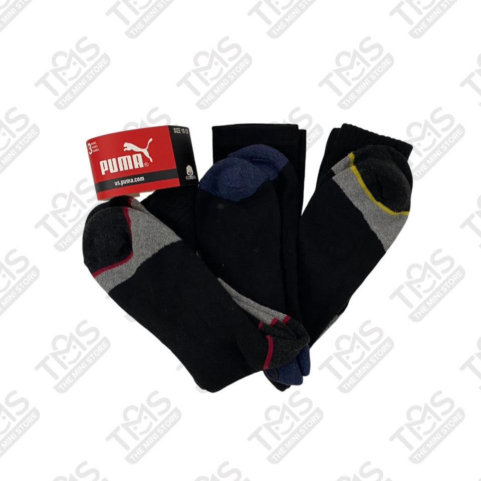 Branded P-u-m-a Towel full length socks (pack of 3)