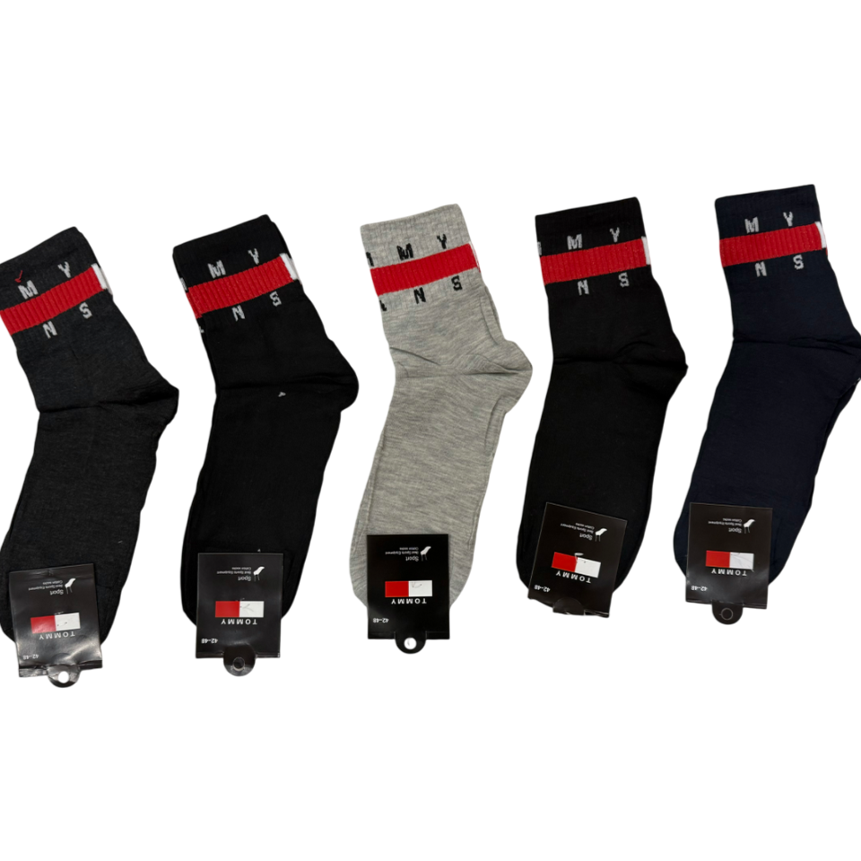 TMS Branded T-o-m-m-y  High Ankle Socks (Pack Of 5)