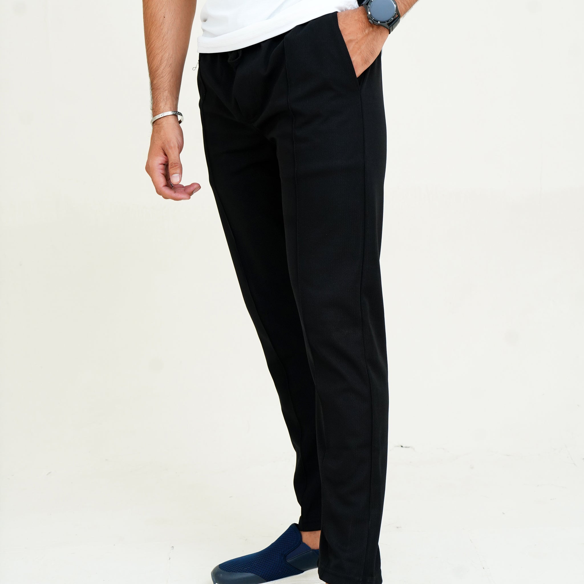 Black - Stripe Line Trouser