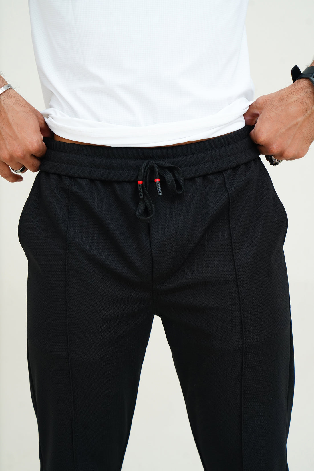 Black - Stripe Line Trouser