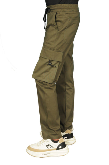 Olive Green - Premium Cargo Trousers