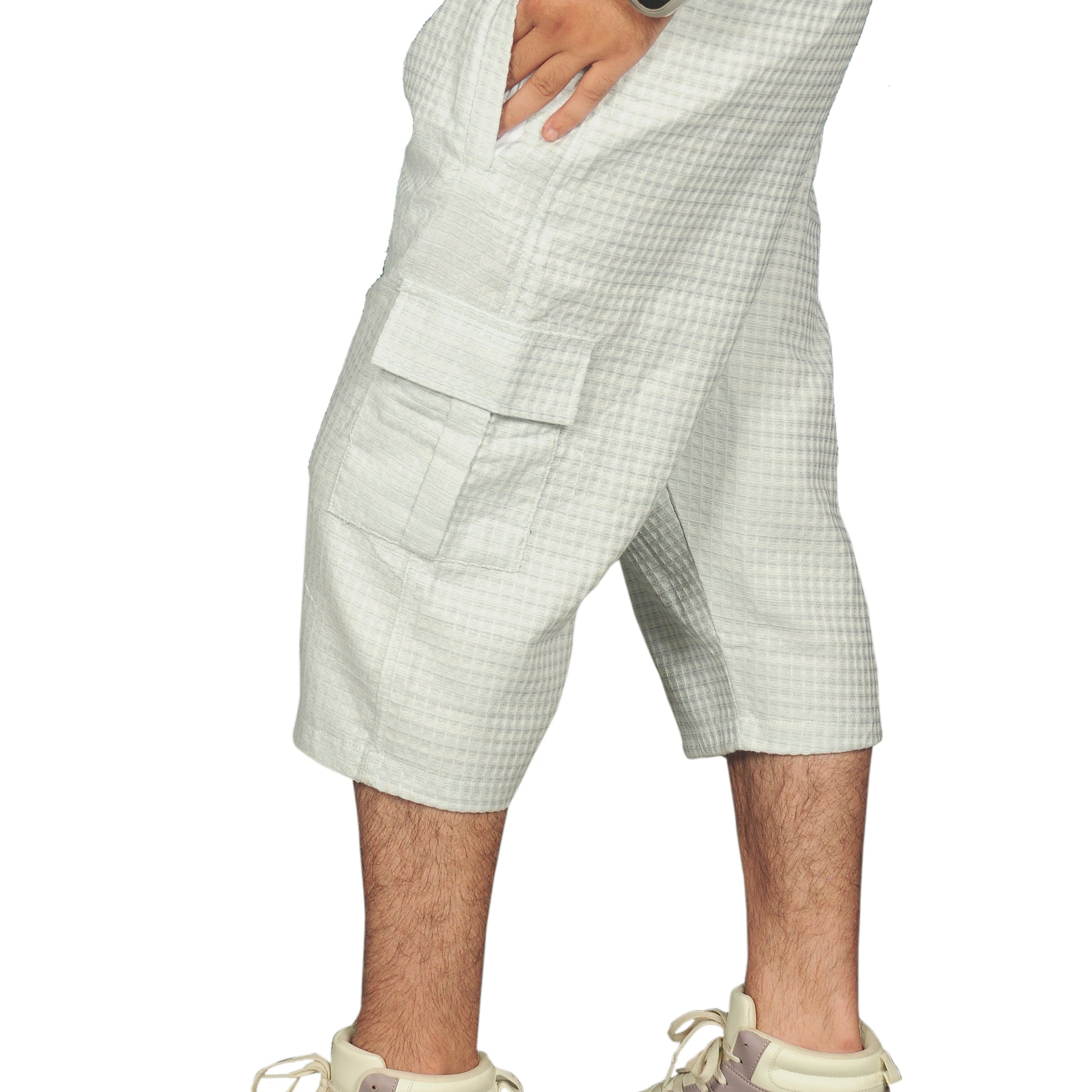 Green Foil - Premium Long Cargo Shorts