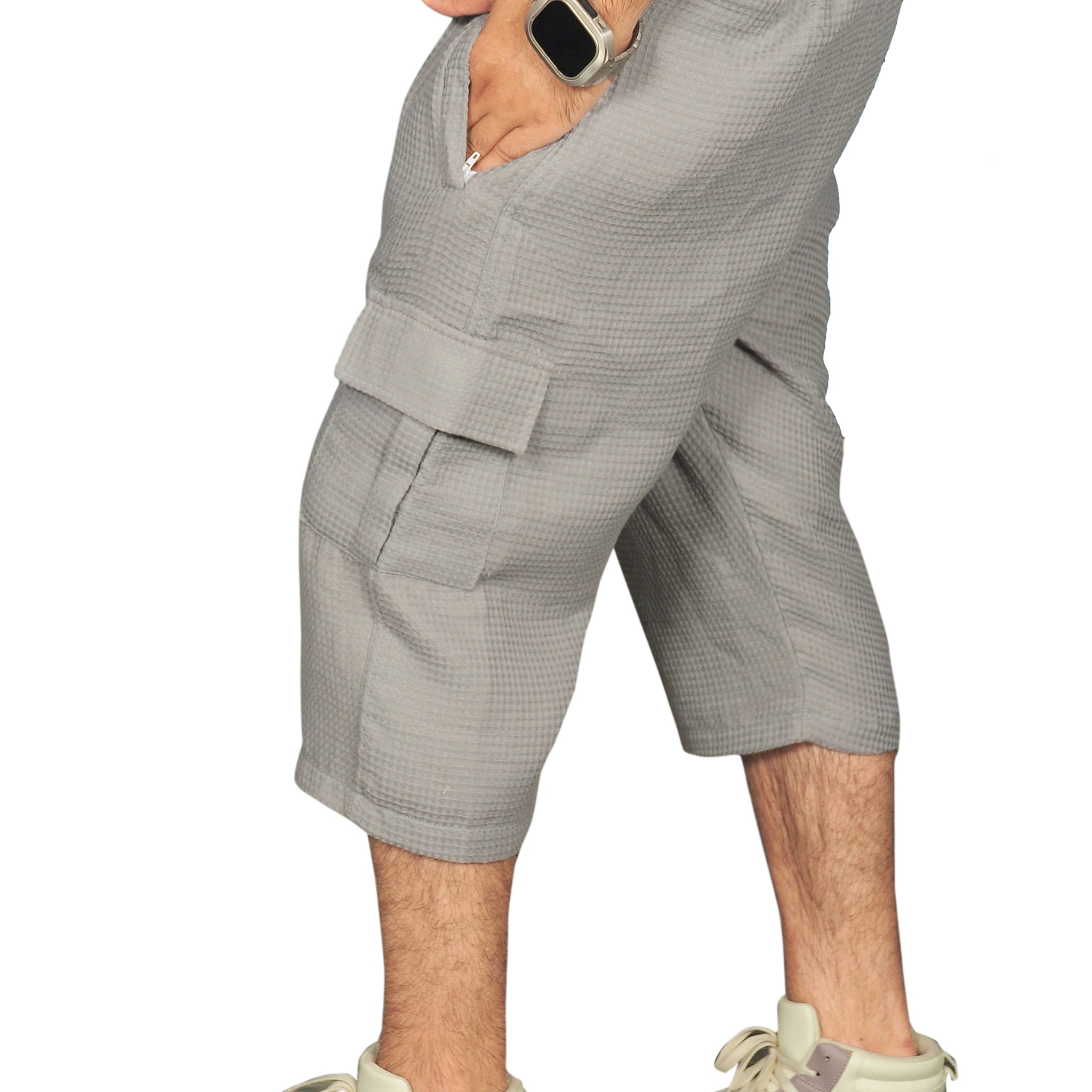 Gray - Premium Long Cargo Shorts