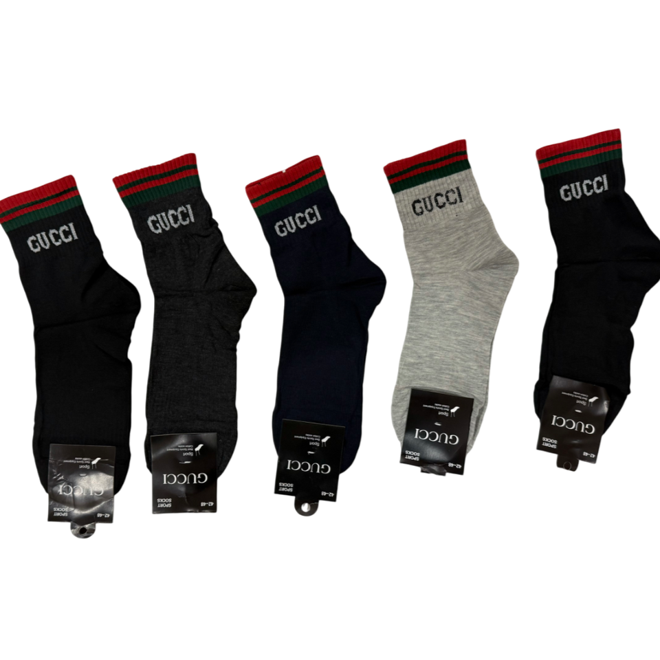 TMS Branded Gucci High Ankle Socks (Pack Of 5)